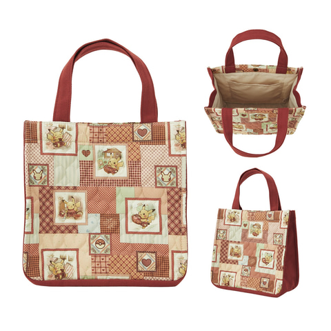 パッチワーク風ミニトートバッグ Pikachu's Sweet Delivery